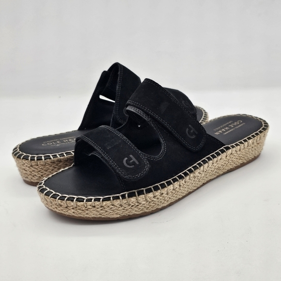 Cole Haan Womens Zerogrand Cloudfeel Sandals Espadrille Slide Black Size 8.5 - Picture 11 of 16